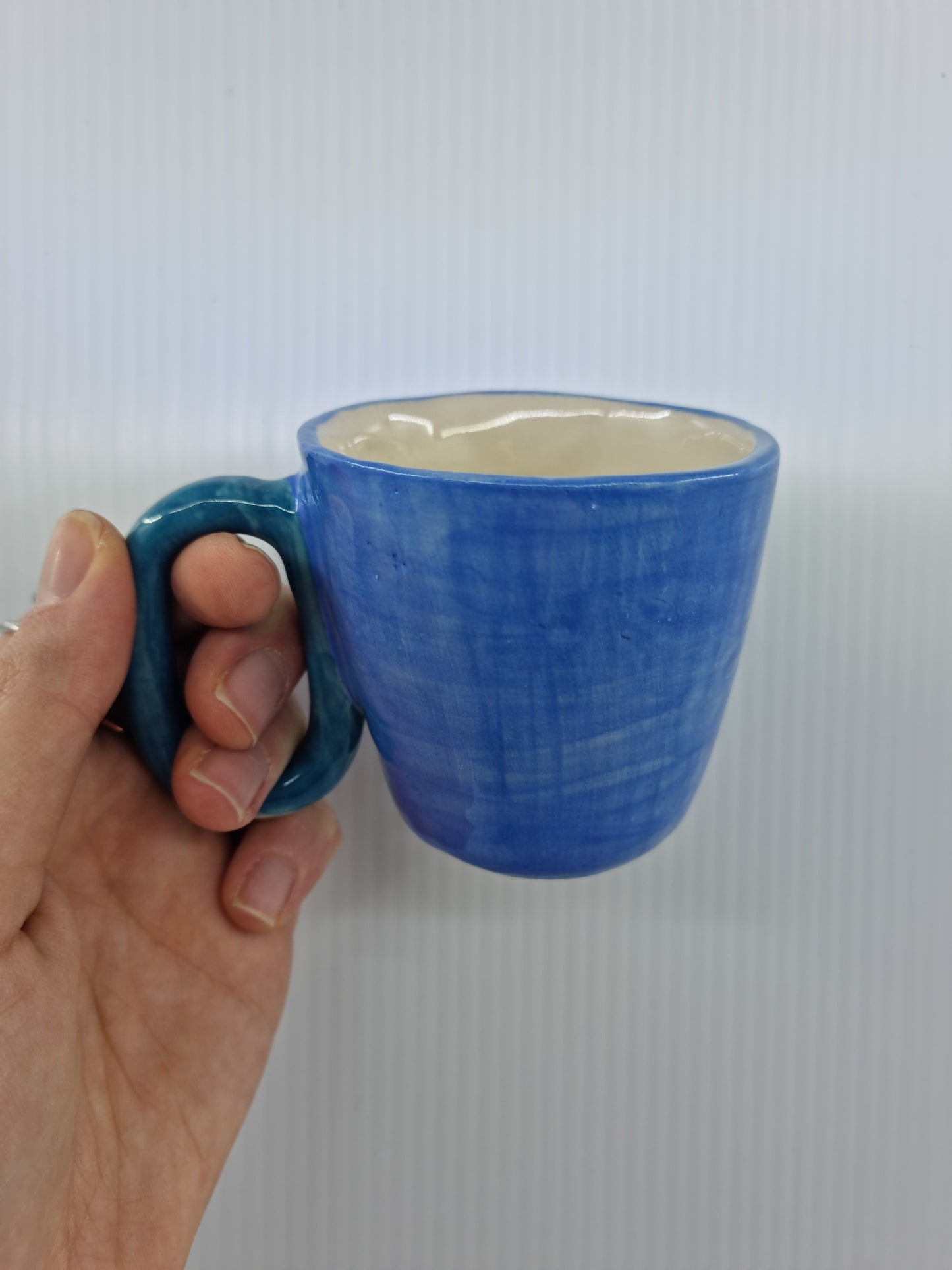 Mug - White & Blue stripes