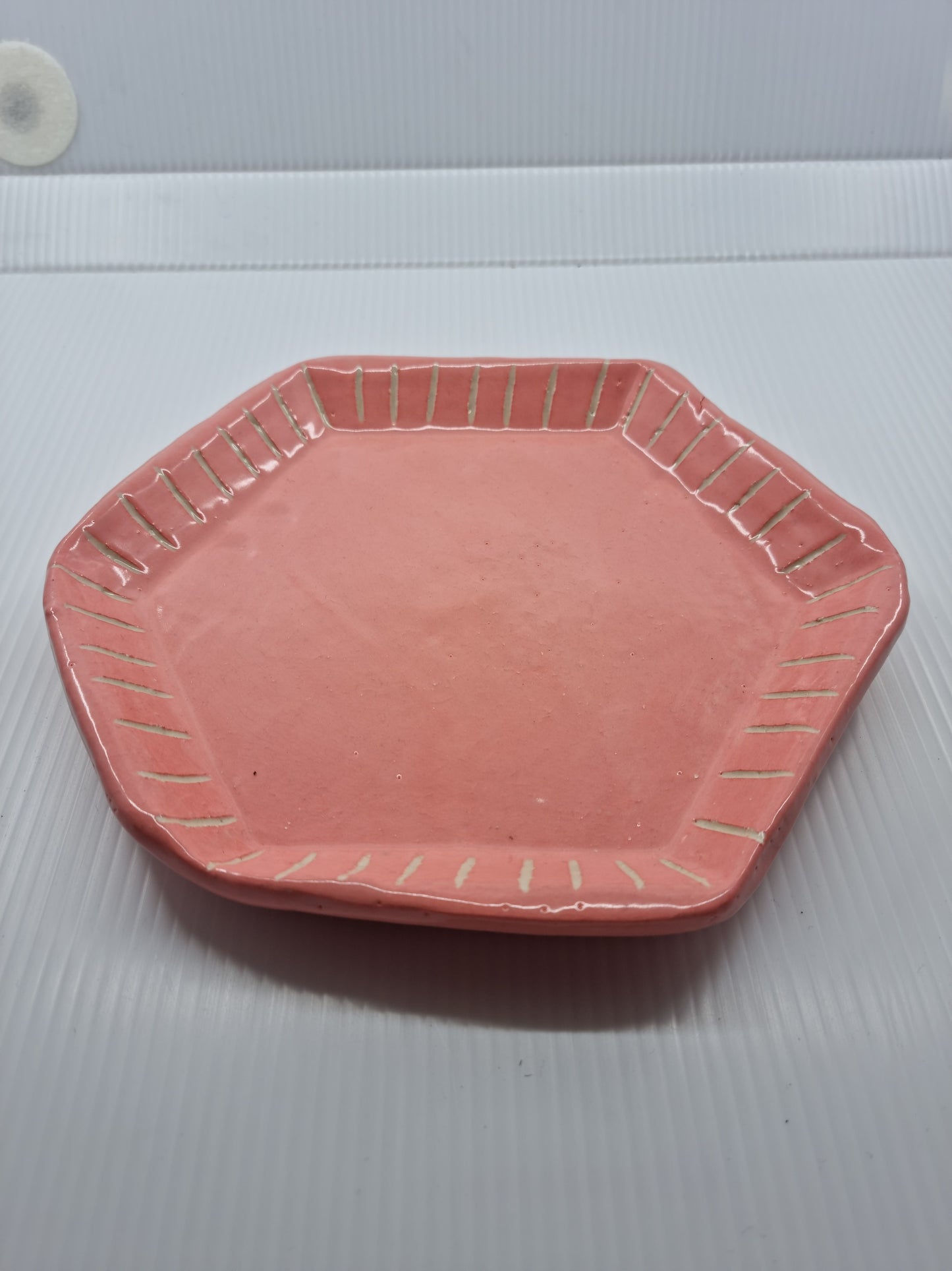 Hexagonal dish - Pink