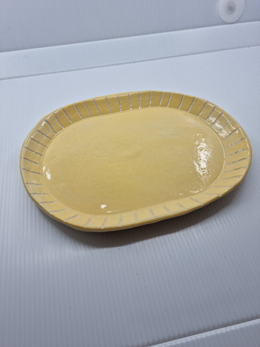 Large oval dish - Yellow