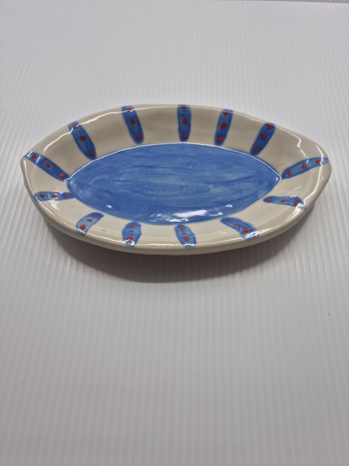 Soap dish - Blue oval