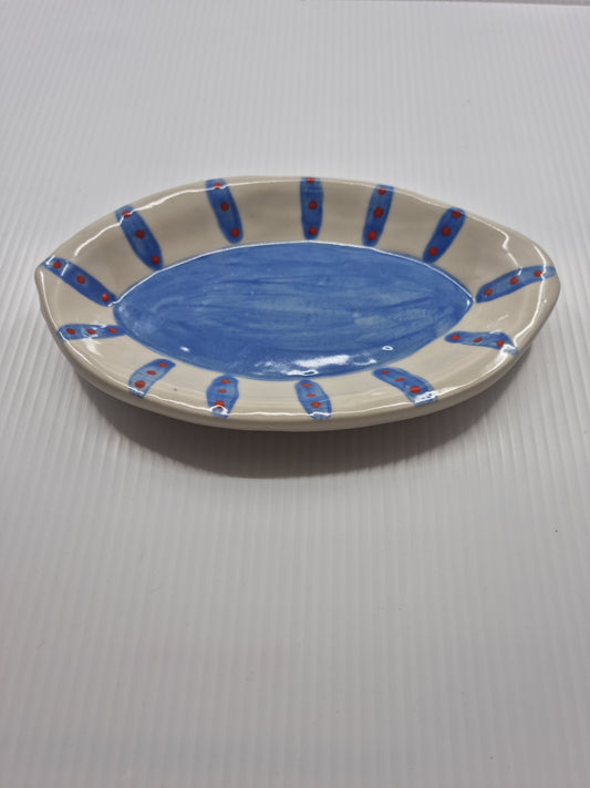 Soap dish - Blue oval