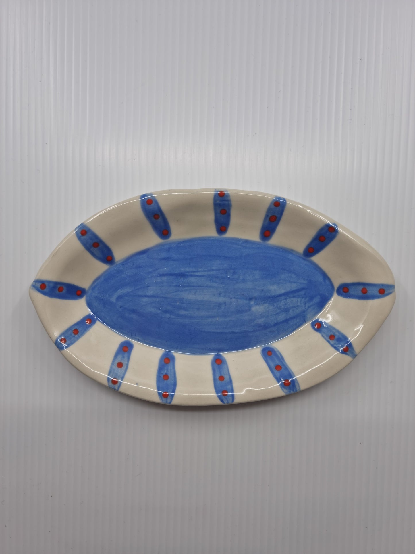 Soap dish - Blue oval