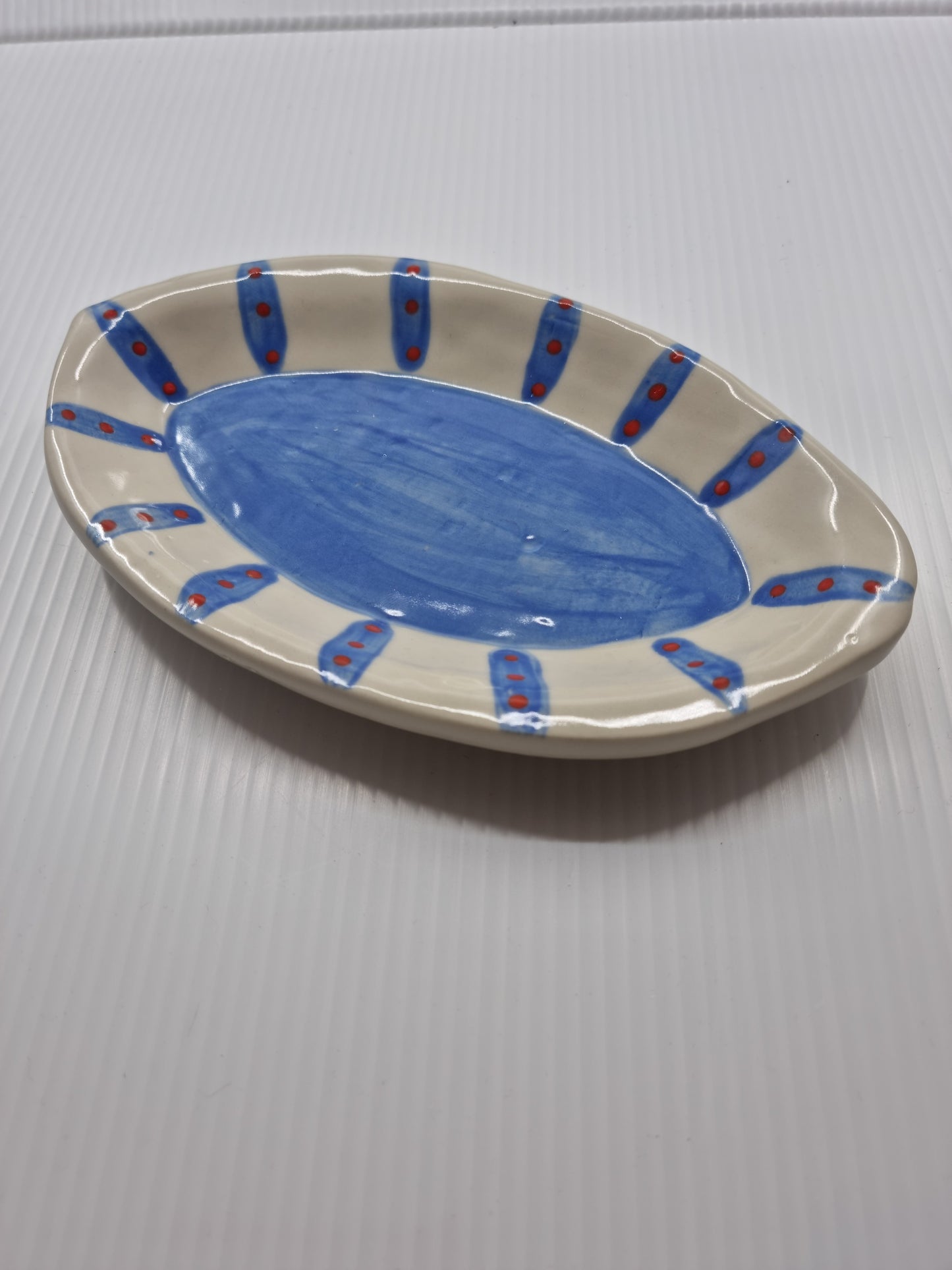 Soap dish - Blue oval