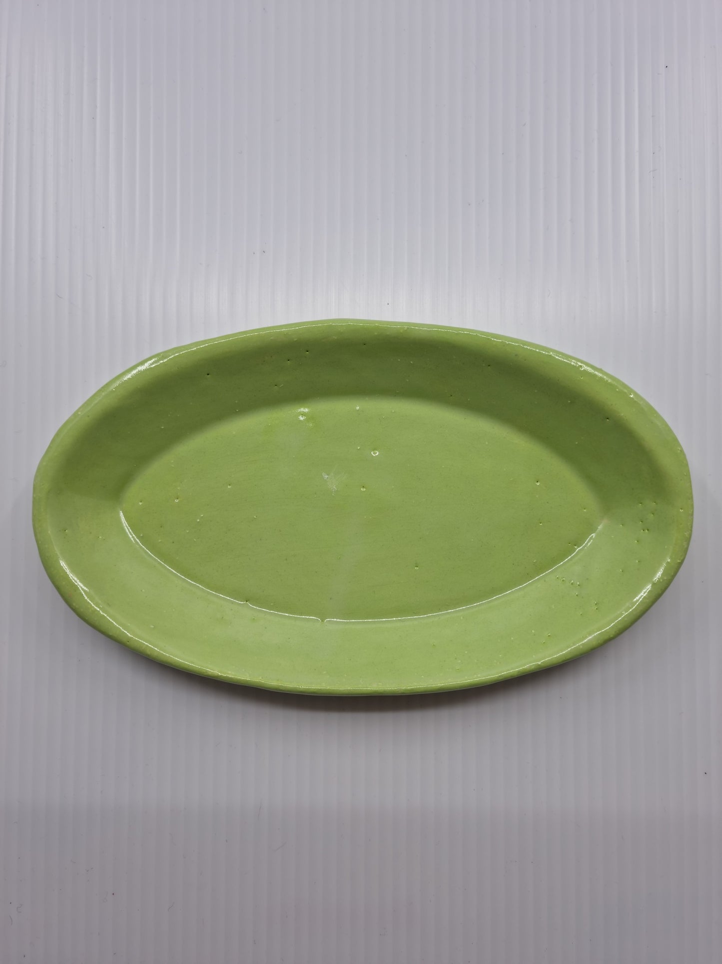 Soap dish - Lime green oval