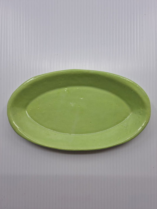 Soap dish - Lime green oval