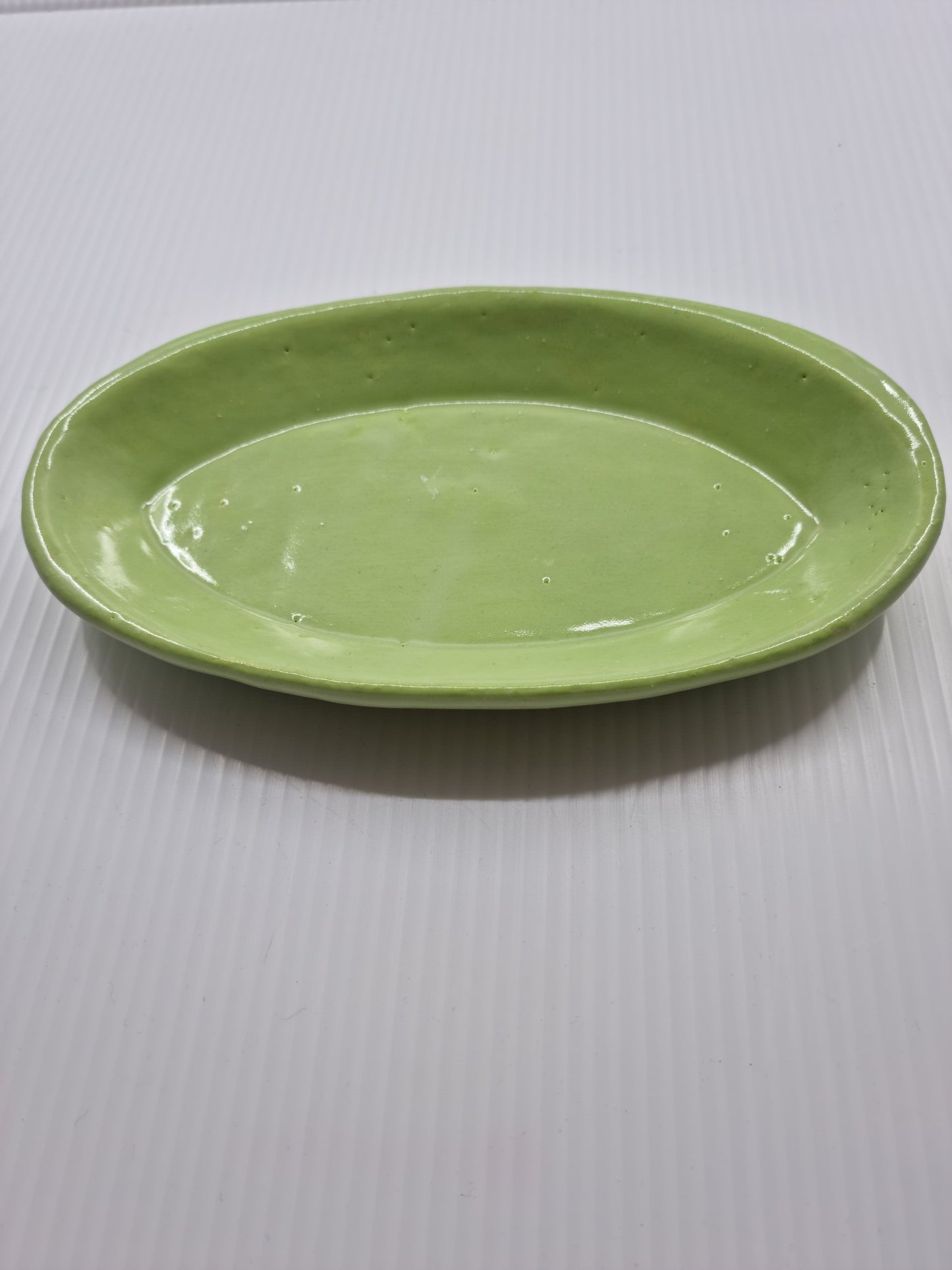 Soap dish - Lime green oval