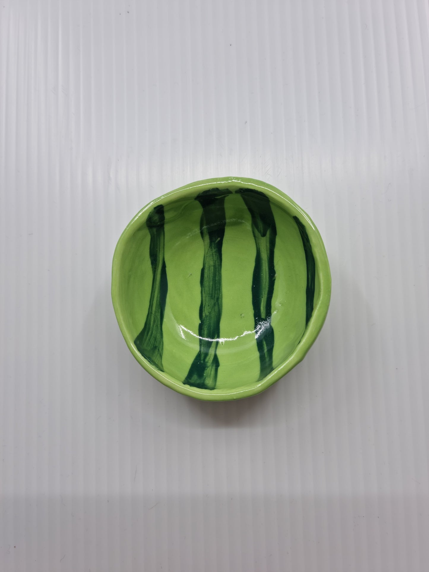 Little dish - Green stripes