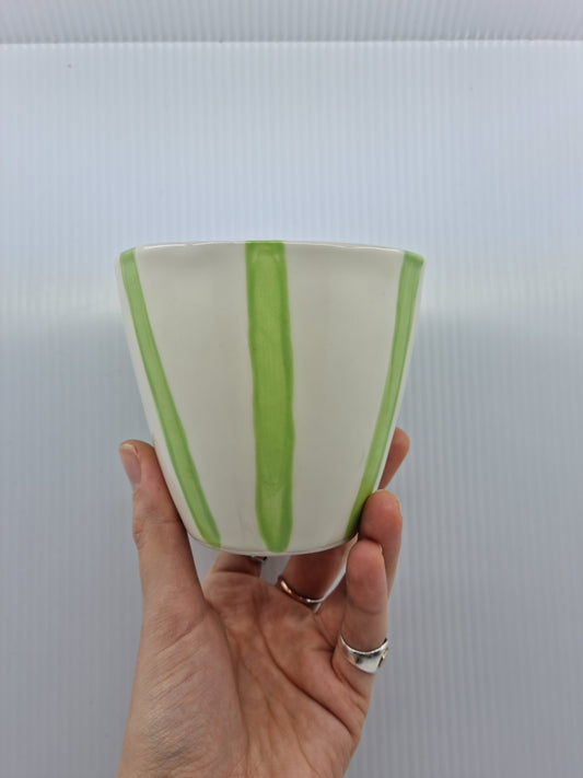 Cup - White & Green