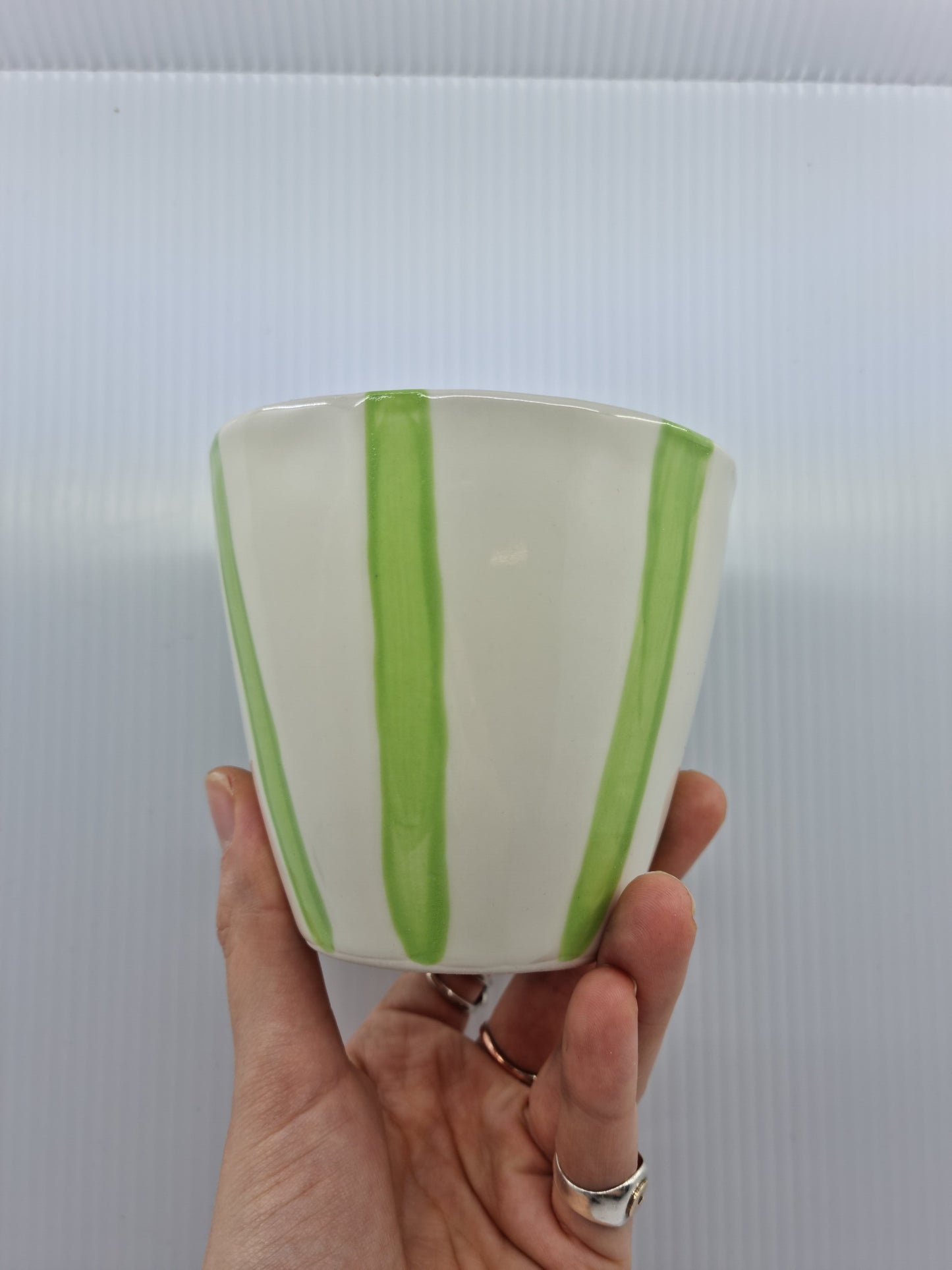 Cup - White & Green