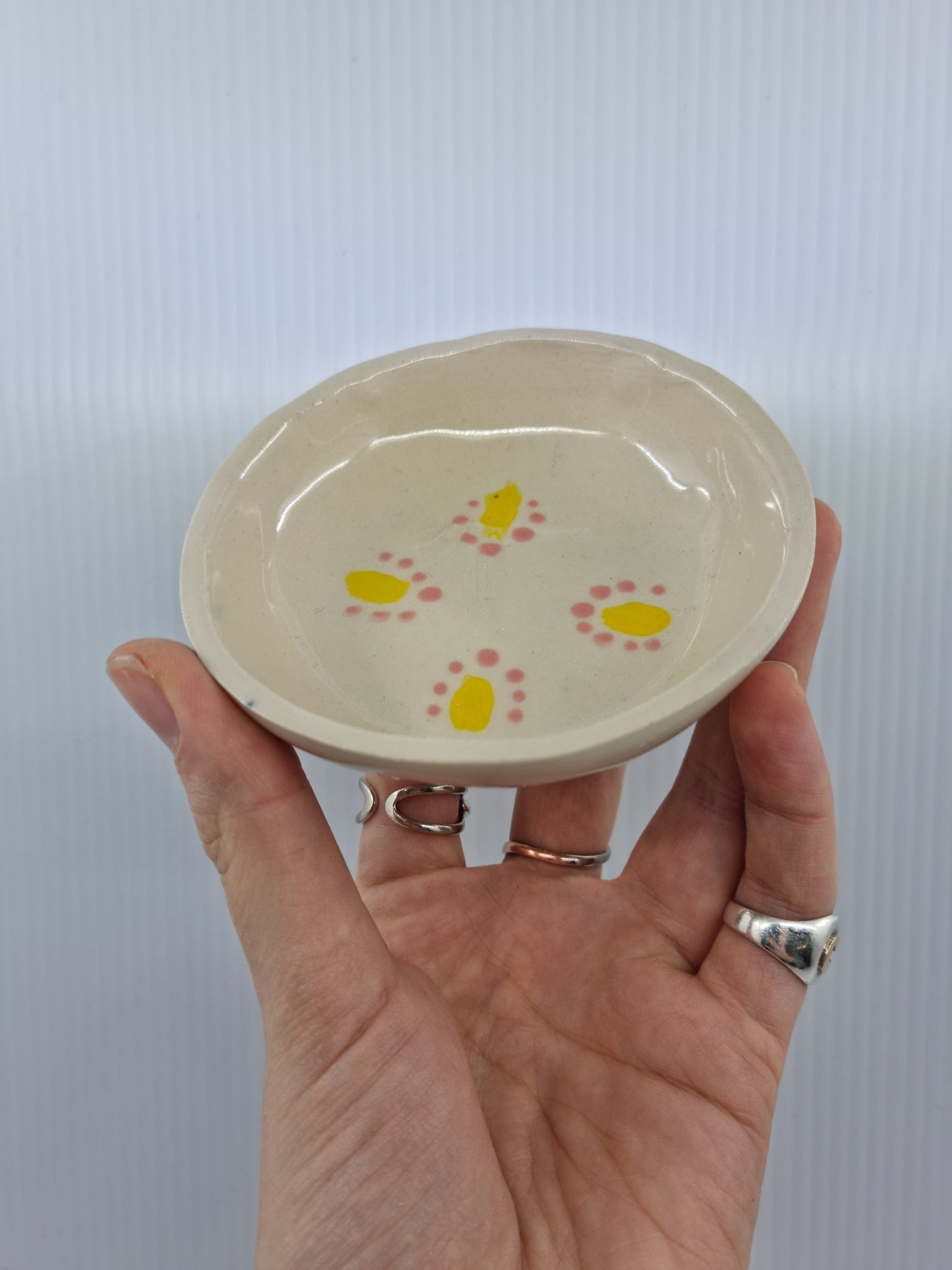 Little dish - White & yellow