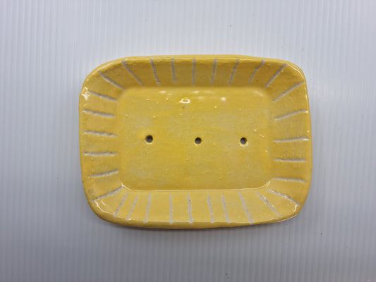 Soap dish - rectangular yellow