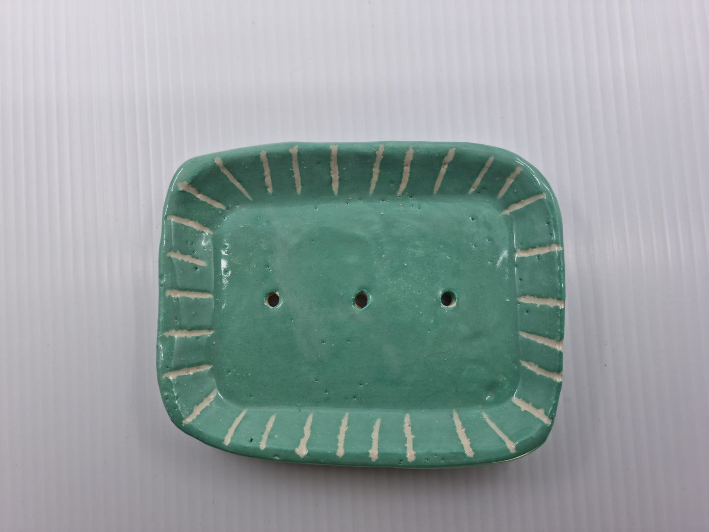 Soap dish - rectangular green