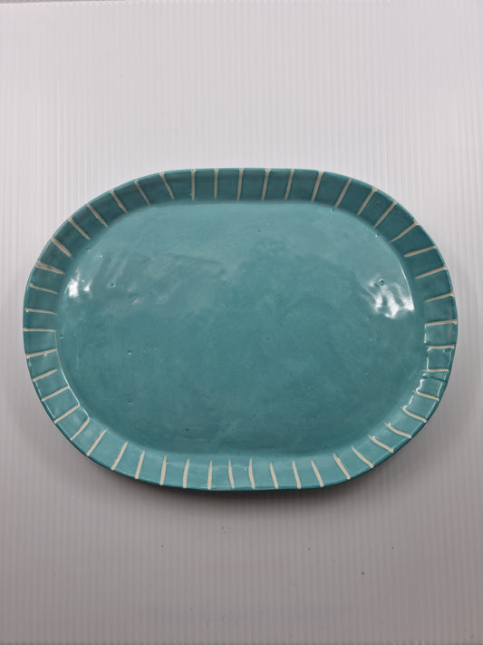 Large oval dish - Teal