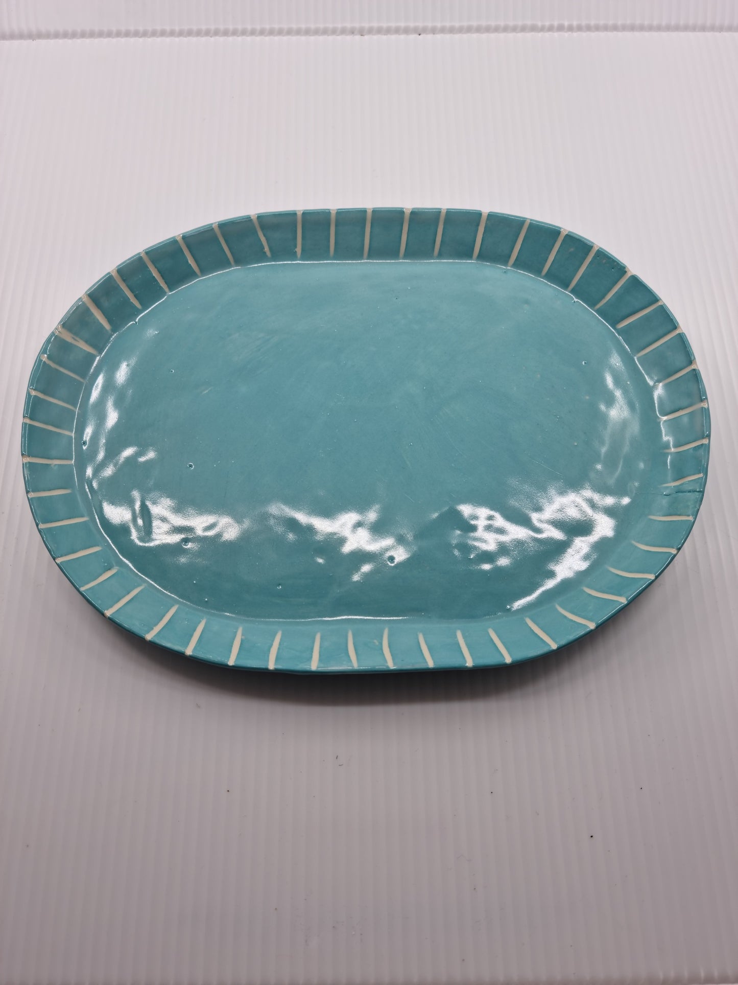 Large oval dish - Teal