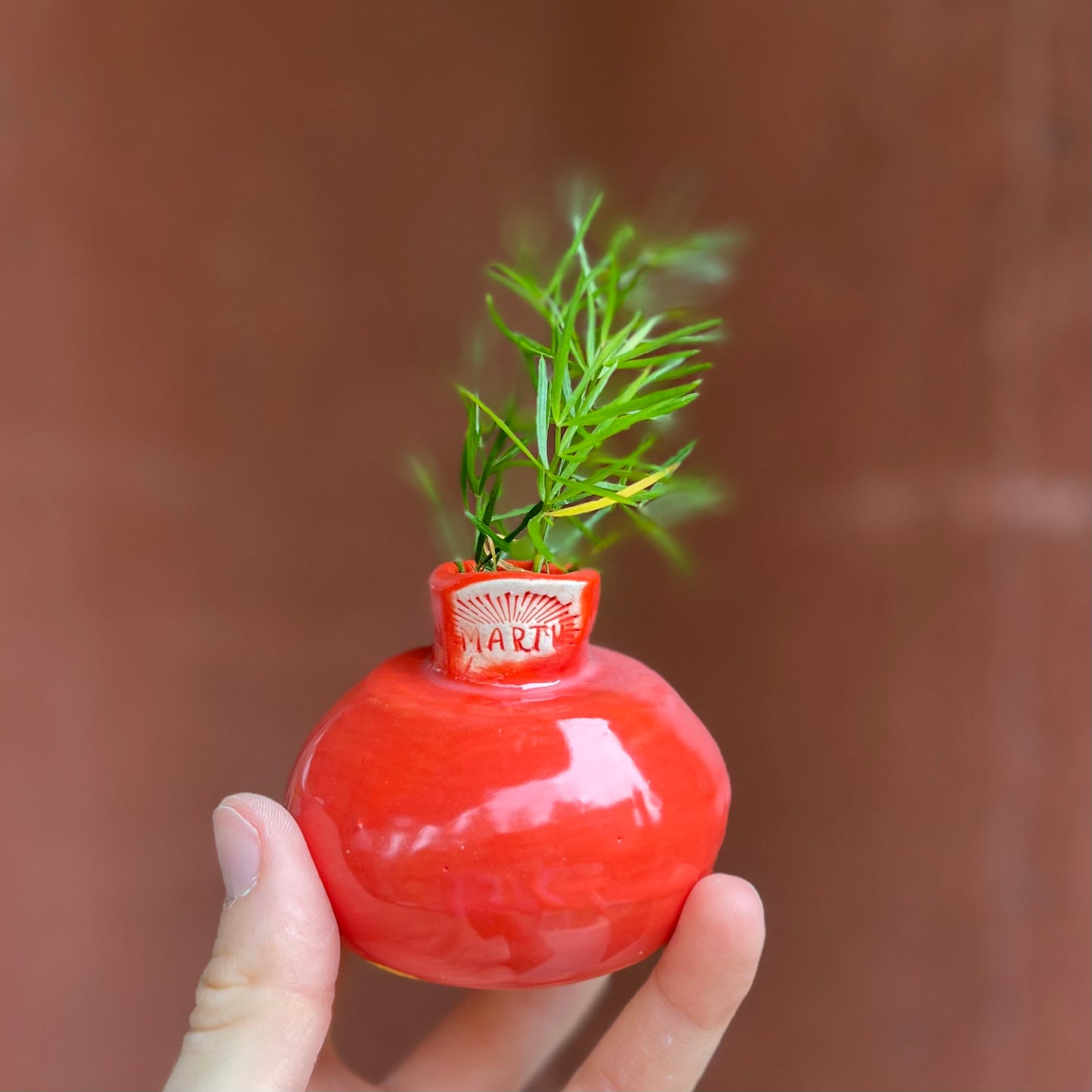 Small Red Vase