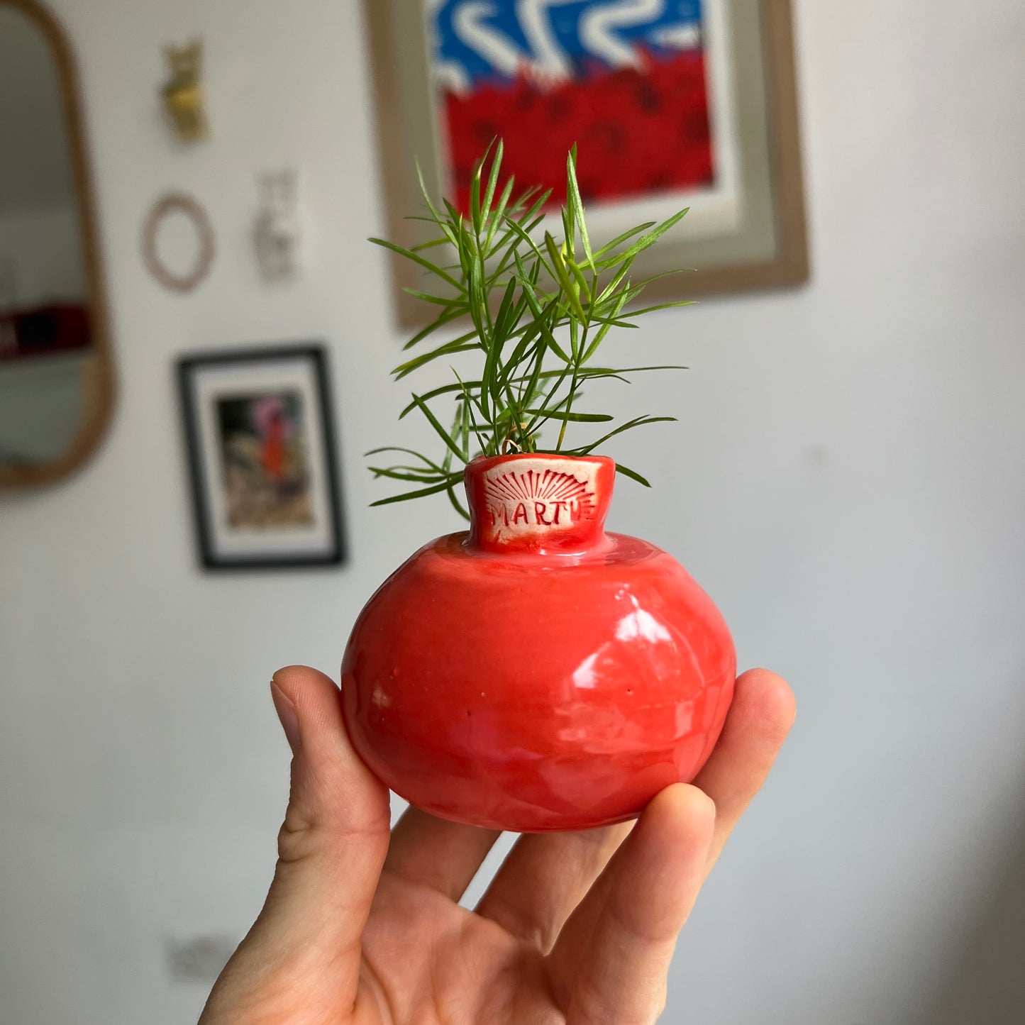 Small Red Vase